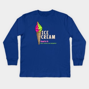 Scoop of Joy: Vibrant Ice Cream Delight Kids Long Sleeve T-Shirt